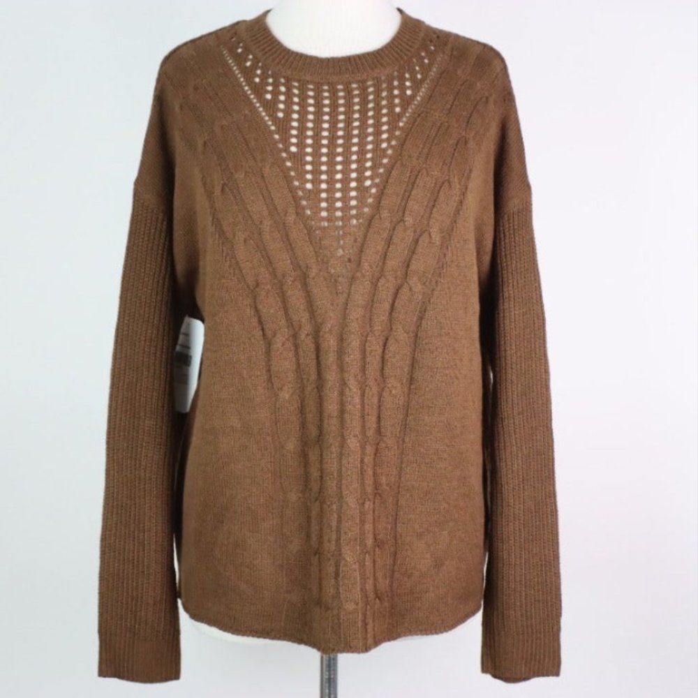 NWT Dress Up Womens Medium Crew Knit Pullover Sweater